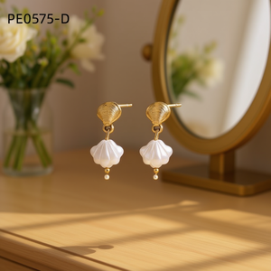 ต่างหูแฟชั่น DE PERLAS PE0575 สำหรับผู้หญิง เครื่องประดับคุณภาพสูง - Product Image 3
