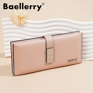 กระเป๋าสตางค์ใบยาวสำหรับผู้หญิงแบรนด์ Baellerry สีเหลือง วัสดุ PU แบบอเนกประสงค์ ใช้ได้ทุกวัน - Product Image 3