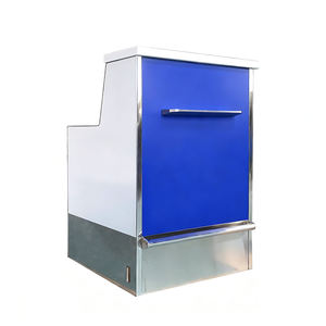 Mostrador de Recepción y Mesa para Equipaje de Madera Moderna Personalizable para Aeropuertos, Hoteles y Escuelas - Product Image 1