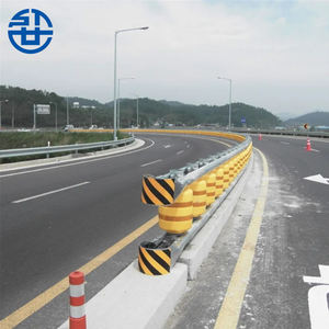 حاجز حركة درابزين الأسطوانة للطريق السريع ، تحذير أصفر يعكس حاجز أسطوانة الأمان - Product Image 6