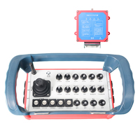 Télécommande radio sans fil robuste avec joystick unique et récepteur multi-contacts pour la manutention de charges sur ponts roulants