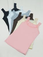 Conception personnalisée, vente en gros de lingerie féminine, camisole pour femmes, camisole en dentelle à bretelles pour femmes, hauts pour femmes, sous-vêtements quotidiens