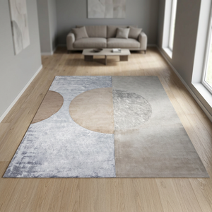 Tapis persan sur mesure de grande taille, tapis en laine et soie fait main, lavable, antidérapant, revêtement de sol pour maisons modernes - Product Image 1