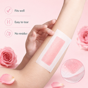KORMESIC Private Label 10pcs/<b>box</b> Gentle Soothing Calming Organic Rose Facial Hair <b>Removal</b> Wax Strips Intimate for Face & Body - Product Image 5
