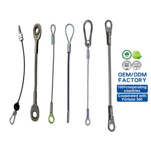 ชุดประกอบสายเชือกลวดสเตนเลสชุบสังกะสีขนาด7*7พร้อมห่วงปลายตะขออุปกรณ์ข้อต่อตา - Product Image 1