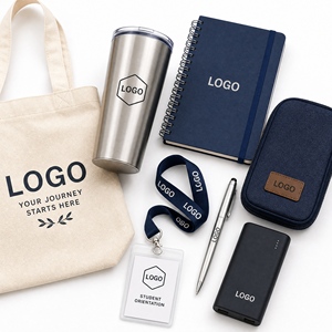 Kit de bienvenue pour l'orientation sur le campus : Sac fourre-tout, gobelet, carnet, cordon et stylo personnalisables avec logo – Ensemble cadeau de bienvenue pour universités – Fournisseur en gros - Product Image 1