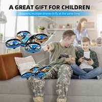 DWI Mini RC Drone avec lumière LED Quadcopter avec vol stationnaire automatique et mode sans tête UFO Spin Flight et 360 ° Roll Airplane Toy