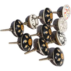 PARIJAT Artisanat Unique Belle Tiroir Décoratif Boutons Décoratifs Lot de 10 Poignées de Meubles Boutons pour Armoires Commode - Product Image 2