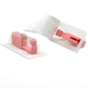 6 pièces/boîte <span class=keywords><strong>Pistolet</strong></span> de perçage d'oreilles <span class=keywords><strong>jetable</strong></span> Dolphin Mishu pour enfants, tendance, pour fiançailles et mariages, en acier inoxydable 316L, or 24K - Product Image 2