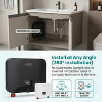 Chauffe-Eau Électrique Instantané Intelligent de 3,5-7 kW, Sous Évier, pour Salle de Bain et Cuisine, sans Réservoir, pour Douche