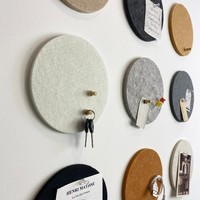 Tableau d'affichage mural rond en feutre, tableau d'affichage coloré en feutre, décoration murale 3D minimaliste nordique, décoration moderne pour la maison