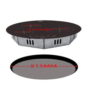 Plaque chauffante ronde à 3 zones, cuisinière à induction électrique à commande tactile, nouvelle conception, vente chaude - Product Image 4