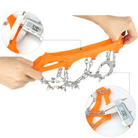Crampons à 19 dents hautement élastiques en acier inoxydable, crampons de traction pour chaussures et bottes, antidérapants pour la marche sur la neige et la glace