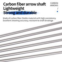 Flèche en carbone pur SPG 31 pouces pour arc composé et arc classique, pour le tir à l'arc, la chasse et l'entraînement, avec plumes de dinde, nock en plastique et pointe métallique