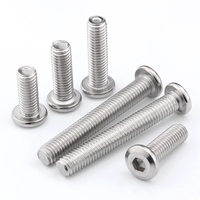 304 vis à métaux à tête plate en acier inoxydable chanfreinées à six pans creux pour assembler des meubles M4 M5 M6 M8