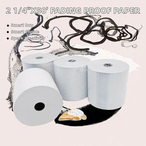 Rollos de Papel Térmico Blanco de una Sola Capa de 57 mm para Cajas Registradoras, 2 1/4" X 50', Resistentes a la Decoloración por Impresión UV, para Restaurantes y Comercios Minoristas - Product Image 2