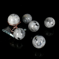 Vente en gros de sphère de pierre de lune bleue cristal de quartz de guérison boules de pierre de lune arc-en-ciel pierre artisanale pour la décoration de la maison