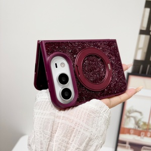Funda Magnética para Teléfono con Placa Trasera de Diamantes para iPhone Duo con 360 Grados de Protección, Venta al Por Mayor °   Soporte de Anillo con Carga Inalámbrica y Cubierta Rígida Antigolpes - Product Image 6