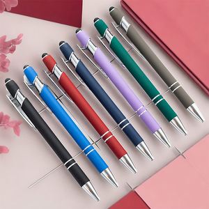 Customized Aluminium Promotional 2 in 1 Ballpoint <b>Pen</b> Colored <b>Stylus</b> Logo Plastic Giveaway Printed Ball <b>Pen</b> <b>with</b> Logo - Product Image 1