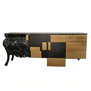 <span class=keywords><strong>Buffet</strong></span> sculpté noir et or de style néoclassique français (Table de <span class=keywords><strong>buffet</strong></span>/console de luxe) - Product Image 1