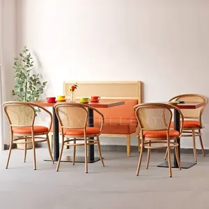 Simple Restaurant Dining <strong>Chair</strong> With <strong>Arm</strong> Rattan <strong>Chair</strong> Outdoor Wicker Home Fashions Restaurant <strong>Table</strong> and <strong>Chair</strong> Sets - Product Image 2
