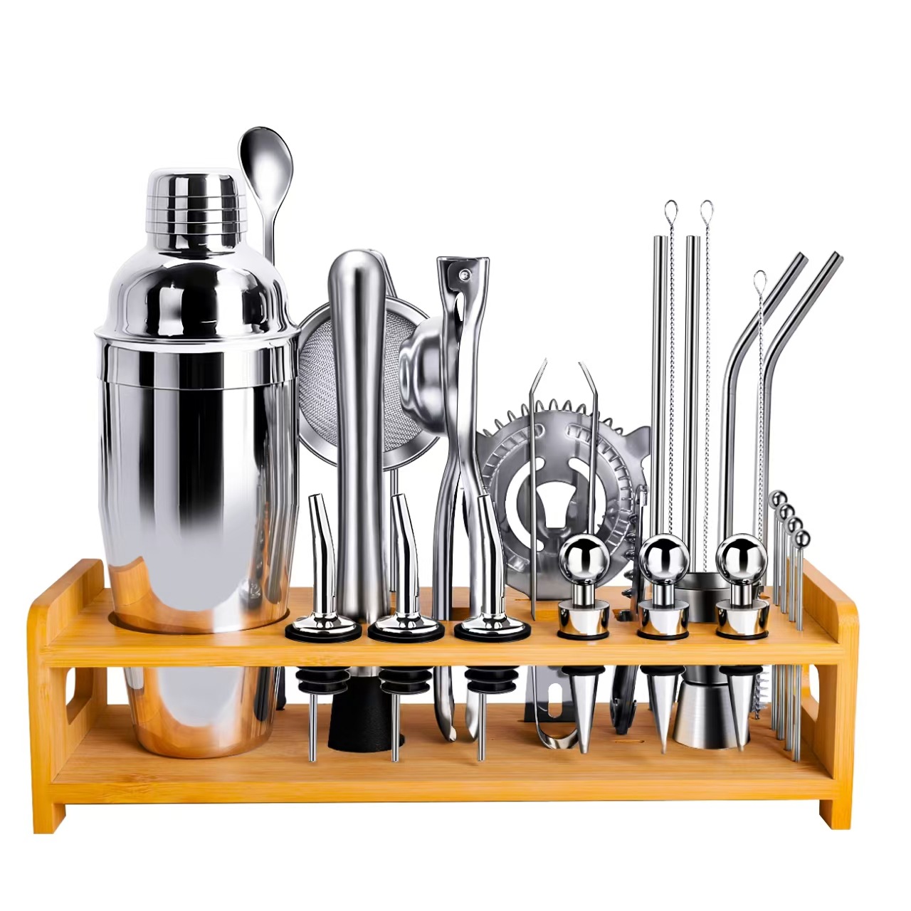 Beverage Wine Cocktail Shakers Bar Tool Set Accessories 304 Food Grade Stainless Steel Shakers