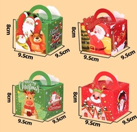Boîte d'emballage en papier rigide personnalisée pour petits cadeaux de Noël, bonbons aux pommes