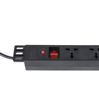 Unité de distribution d'alimentation 1U personnalisée de 19 pouces avec 6 prises PDU commutées pour les applications de rack de serveur et de centre de données