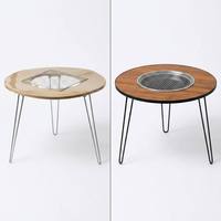 Mesa para Barbacoa, Parrilla de Acero Inoxidable Integrada, Mesa Portátil para Asar, Ideal para Campamentos, Picnics, Terrazas y Familias