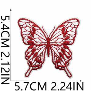 แพทช์ปักลายวินเทจสีแดงสำหรับงานเลี้ยงน้ำชา งานเลี้ยงสังสรรค์ ลายไพ่โป๊กเกอร์ นาฬิกา เห็ด สำหรับตกแต่งเสื้อผ้าและกระเป๋า - Product Image 5