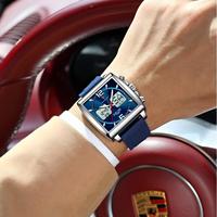 Reloj de Cuarzo Poedagar E109 para Hombre, Resistente al Agua, Luminoso, Multifuncional, con Cronógrafo, Alarma y Correa de Silicona