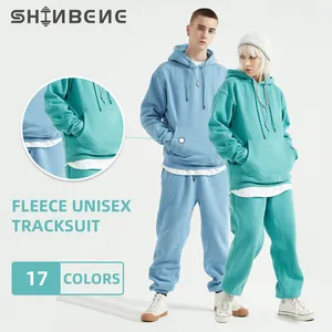 SHINBENE 17Colors <strong>Fleece</strong> Thick Hoodies <strong>Joggers</strong> Sets Men <strong>Women</strong> Unisex Casual Long Sleeve Sport Streetwear Tracksuits - Product Image 1