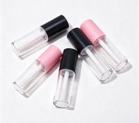 Tubes de brillant à lèvres portables de poche vides 1,2 ml, flacons d'échantillons d'huile à lèvres transparents avec applicateur et bouchon intérieur
