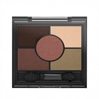 Palette de fards à paupières monochromes en poudre, fini lumineux, métallique, scintillant, mat, satiné, résistant à l'eau, pour usage quotidien, mélange neutre, noir, baie, crème