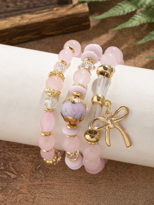 Pulsera tejida Vintage Piedra Natural arco colgante multicapa pulsera conjunto para mujer Uionen 1270 - Product Image 3