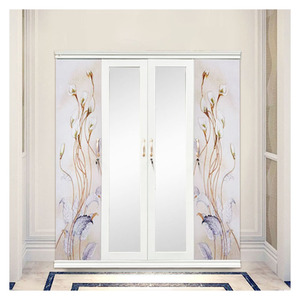 Armadio in acciaio mobili camera da letto Lemari Pakaian Besi 4 Pintu Swing Cermin <span class=keywords><strong>Laci</strong></span> legari Baju armadi in metallo - Product Image 3