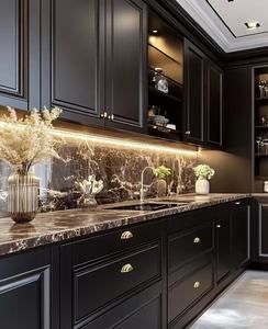 Mobili da Cucina Modulari di Lusso Personalizzati, Design 3D Gratuito, Direttamente dalla Fabbrica, Stile Moderno e Lussuoso per Villa, Assistenza Tecnica Online - Product Image 2