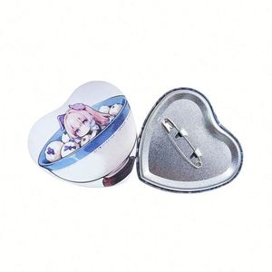 เข็มกลัดโลหะรูปหัวใจพิมพ์ลาย UV โลโก้ตามสั่ง สำหรับโปรโมชั่น ขายส่ง - Product Image 2