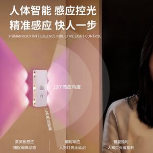 Luz de Pared Ambiental con Sensor, Recargable, Magnética, Luz Nocturna RGB de Siete Colores LED, Iluminación Inteligente para el Hogar - Product Image 1