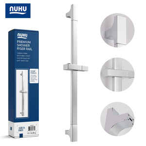 Rail <span class=keywords><strong>de</strong></span> <span class=keywords><strong>douche</strong></span> mural carré chromé en acier inoxydable 201, facile à installer, avec glissière – Fournisseur d'usine - Product Image 1