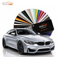 Film Vinyl PET Glossy untuk Pembungkus Mobil, Perubahan Warna, Pasokan Langsung Pabrik OEM, 300+ Warna, 7.5mil, 1.52*15m, Pemasangan Basah
