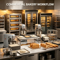 Nouveau Four à Convection Électrique Commercial et Industriel en Acier Inoxydable XY avec Étuve de Cuisson, Pétrin, Laminoir et Table de Travail