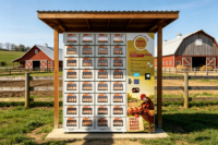 Slimme koelkast-achtige koelautomaten met LCD-scherm, 4G LTE-afstandsbewaking voor verse fruit en groenten, 24/7 onbemand
