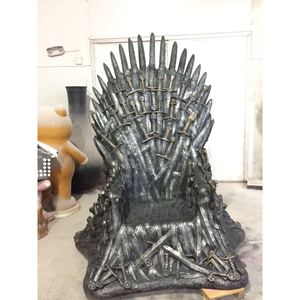 Réplica de Trono de Hierro de Tamaño Real en Fibra de Vidrio, Escultura de Resina, Accesorio de Fantasía para Parque Temático - Product Image 1