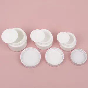 15g 20g 30g 50g 100g White Opal Glass Cosmetic Bottles And Jars Container Custom OEM Private Label Cosmetic Glass Jar