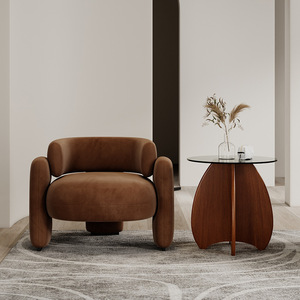 Poltrona Singola Imbottita, Sedia Relax per Soggiorno, Sedia per Studio di Trucco, Arredamento per Ufficio e Tempo Libero - Product Image 5
