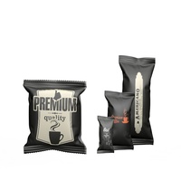 Emballage de café en poudre instantané imprimé sur mesure sachets en mylar en feuille d'aluminium thermoscellés à couvercle ouvert