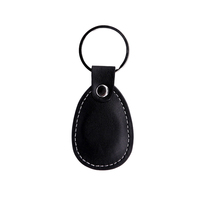 Porte-clés NFC RFID en cuir PU noir personnalisé avec logo, 13,56 MHz, programmable (213, 215, 216) - Vente Flash