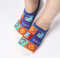 Chaussettes invisibles en coton pour femme 2026, motif artistique amusant, coupe basse, fournisseur en gros direct usine