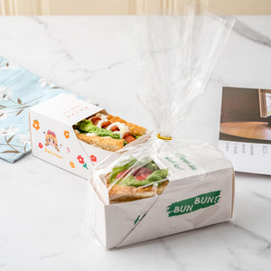 Caja para Hamburguesas con Logotipo Personalizado, <span class=keywords><strong>Cajas</strong></span> Plegables Biodegradables Únicas para Sándwiches y Pasteles, Hechas de Cartón Color Marfil - Product Image 4